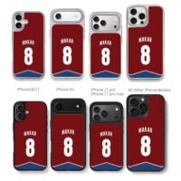 Cale Makar 8 burgundy jersey print Chris Brown Phone Case Black Electroplated Silver For Iphone 11 To 17