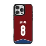 Cale Makar 8 burgundy jersey print Phone Case for iPhone 11-17 & Samsung Galaxy S24-S26