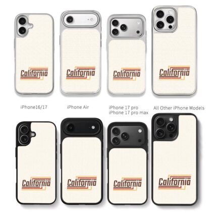 California retro distressed text Chris Brown Phone Case Black Electroplated Silver For Iphone 11 To 17