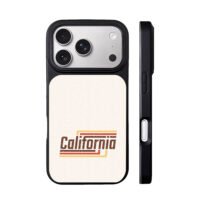 California retro distressed text iPhone 17 Pro Max Black Case