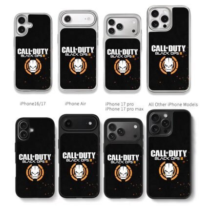 Call of Duty Black Ops 3 Skull Chris Brown Phone Case Black Electroplated Silver For Iphone 11 To 17