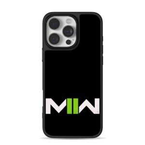 Call of Duty MWII white green logo iPhone 16 Pro Max Black Case