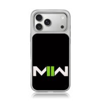 Call of Duty MWII white green logo iPhone 17 Pro Max Electroplated Silver Case1