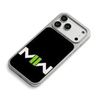 Call of Duty MWII white green logo iPhone 17 Pro Max Electroplated Silver Case2