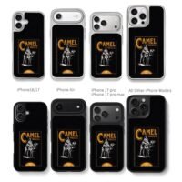 Camel ad with man riding camel Chris Brown Phone Case Black Electroplated Silver For Iphone 11 To 17