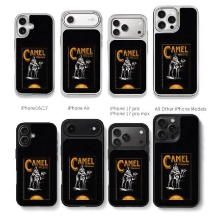 Camel ad with man riding camel Chris Brown Phone Case Black Electroplated Silver For Iphone 11 To 17