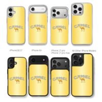 Camel logo and camel on yellow Chris Brown Phone Case Black Electroplated Silver For Iphone 11 To 17