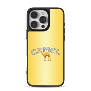 Camel logo and camel on yellow Phone Case for iPhone 11-17 & Samsung Galaxy S24-S26