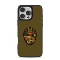 Camo Jason hockey mask Phone Case for iPhone 11-17 & Samsung Galaxy S24-S26