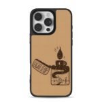 Camp cabin pines lighter LightItUp iPhone 16 Pro Max Black Case