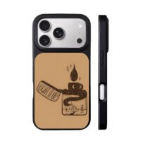 Camp cabin pines lighter LightItUp iPhone 17 Pro Max Black Case