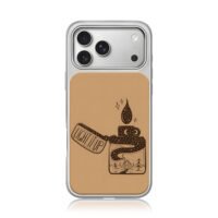 Camp cabin pines lighter LightItUp iPhone 17 Pro Max Electroplated Silver Case1