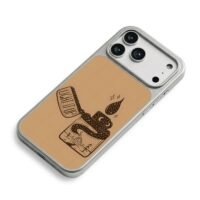 Camp cabin pines lighter LightItUp iPhone 17 Pro Max Electroplated Silver Case2