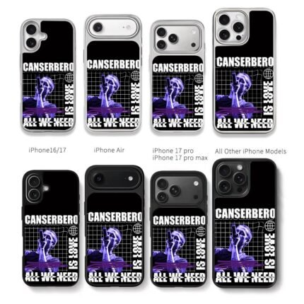 Canserbero singing love slogan Chris Brown Phone Case Black Electroplated Silver For Iphone 11 To 17