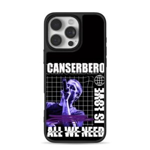 Canserbero singing love slogan iPhone 16 Pro Max Black Case