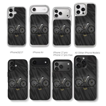 Canyon MTB dark striped art Chris Brown Phone Case Black Electroplated Silver For Iphone 11 To 17