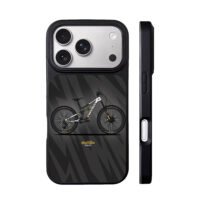 Canyon MTB dark striped art iPhone 17 Pro Max Black Case