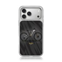 Canyon MTB dark striped art iPhone 17 Pro Max Electroplated Silver Case1