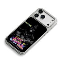 Capcom SF2 Turbo Akuma art iPhone 17 Pro Max Electroplated Silver Case2