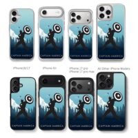 Captain America shield scene Chris Brown Phone Case Black Electroplated Silver For Iphone 11 To 17