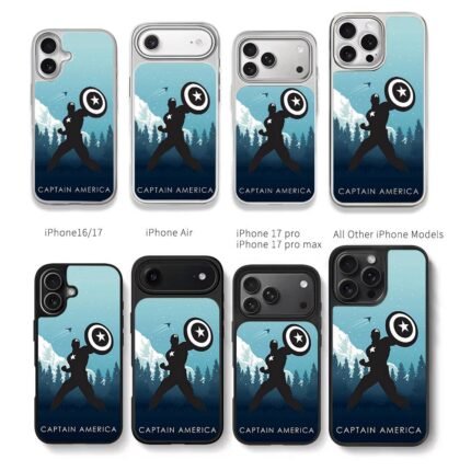 Captain America shield scene Chris Brown Phone Case Black Electroplated Silver For Iphone 11 To 17