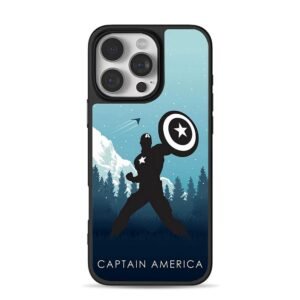 Captain America shield scene iPhone 16 Pro Max Black Case