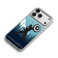 Captain America shield scene iPhone 17 Pro Max Electroplated Silver Case2