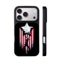 Captain America shield stripes iPhone 17 Pro Max Black Case