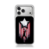 Captain America shield stripes iPhone 17 Pro Max Electroplated Silver Case1