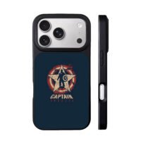 Captain America vintage star shield iPhone 17 Pro Max Black Case