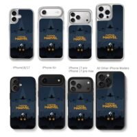 Captain Marvel jets night city Chris Brown Phone Case Black Electroplated Silver For Iphone 11 To 17