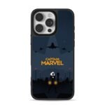 Captain Marvel jets night city iPhone 16 Pro Max Black Case