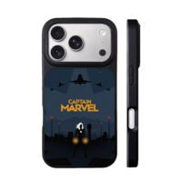 Captain Marvel jets night city iPhone 17 Pro Max Black Case