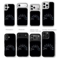 Car tachometer gauge on black background Chris Brown Phone Case Black Electroplated Silver For Iphone 11 To 17