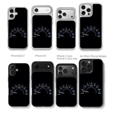 Car tachometer gauge on black background Chris Brown Phone Case Black Electroplated Silver For Iphone 11 To 17
