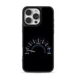 Car tachometer gauge on black background iPhone 16 Pro Max Black Case