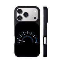 Car tachometer gauge on black background iPhone 17 Pro Max Black Case