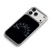 Car tachometer gauge on black background iPhone 17 Pro Max Electroplated Silver Case2