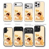 Care Bear girl paint sunflower Chris Brown Phone Case Black Electroplated Silver For Iphone 11 To 17