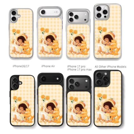 Care Bear girl paint sunflower Chris Brown Phone Case Black Electroplated Silver For Iphone 11 To 17