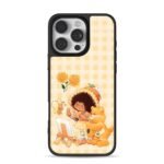 Care Bear girl paint sunflower iPhone 16 Pro Max Black Case