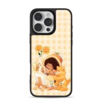 Care Bear girl paint sunflower iPhone 16 Pro Max Black Case