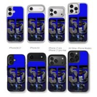 Carlos Sainz 55 F1 car helmets Chris Brown Phone Case Black Electroplated Silver For Iphone 11 To 17