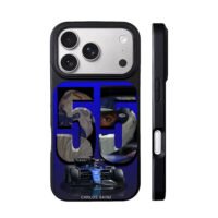 Carlos Sainz 55 F1 car helmets iPhone 17 Pro Max Black Case