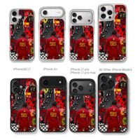 Carlos Sainz 55 Ferrari F1 art Chris Brown Phone Case Black Electroplated Silver For Iphone 11 To 17