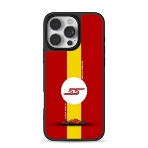 Carlos Sainz 55 Ferrari F1 car Phone Case for iPhone 11-17 & Samsung Galaxy S24-S26
