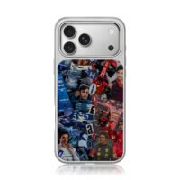 Carlos Sainz F1 racing collage iPhone 17 Pro Max Electroplated Silver Case1