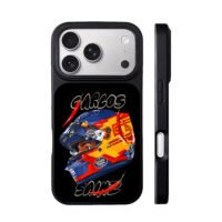 Carlos Sainz F1 red helm chili iPhone 17 Pro Max Black Case