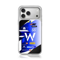 Carlos Sainz Jr F1 55 Williams iPhone 17 Pro Max Electroplated Silver Case1