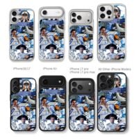Carlos Sainz racing 55 collage Chris Brown Phone Case Black Electroplated Silver For Iphone 11 To 17